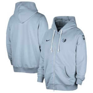 Nike Memphis Grizzlies Light Blue Authentic Premium Standard Issue Full Zip Hoodie Jacket
