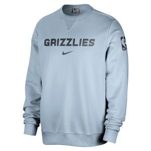 Nike Memphis Grizzlies Light Blue Courtside Standard Issue Fabulous Performance Pullover Sweatshirt