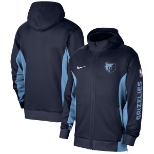 Nike Memphis Grizzlies Navy 2023/24 Authentic Trendy Showtime Full Zip Hoodie