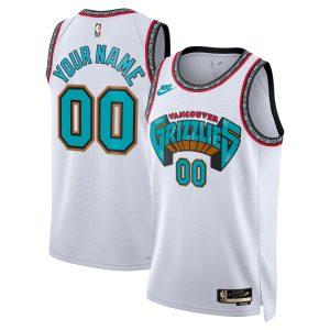Nike Memphis Grizzlies Unisex Trendy Adult White Swingman Custom Jersey Classic Edition
