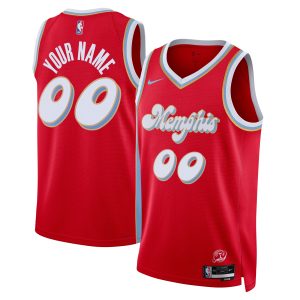 Nike Memphis Gorgeous Grizzlies Unisex Red 2024/25 Custom Swingman Jersey City Edition