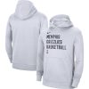Nike Memphis Grizzlies Stylish Unisex White 2023/24 Performance Spotlight On Court Practice Pullover Hoodie