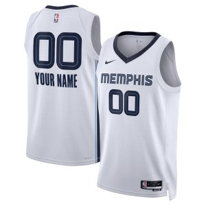 Nike Memphis Grizzlies Unisex White Eye - catching Swingman Custom Jersey Association Edition