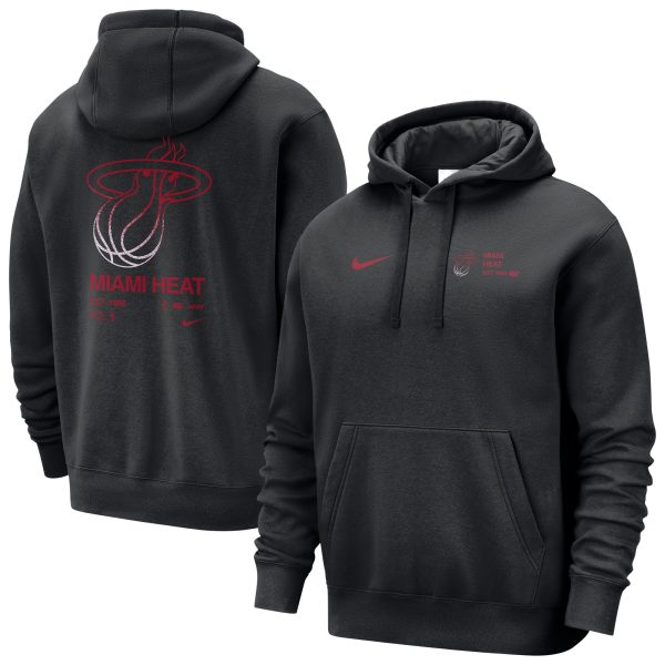 Nike Miami Heat Black Courtside Club Pullover Gorgeous Hoodie