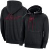 Nike Miami Elegant Heat Heather Black Courtside Versus Flight Pullover Hoodie