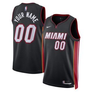 Nike Miami Heat Unisex Black Swingman Custom Jersey Icon Edition Fabulous
