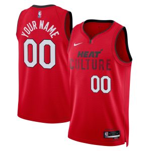 Nike Miami Heat Unisex Red Gorgeous 2024/25 Custom Swingman Jersey City Edition
