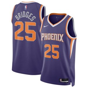 Nike Mikal Bridges Phoenix Suns Eye - catching Unisex Purple Swingman Jersey Icon Edition