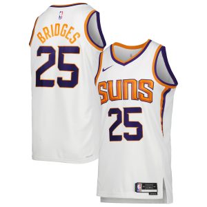 Nike Mikal Bridges Phoenix Suns Unisex White Swingman Jersey Association Edition Premium