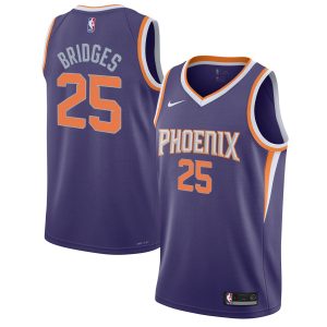 Nike Mikal Bridges Phoenix Elegant Suns Youth Purple Swingman Jersey Icon Edition