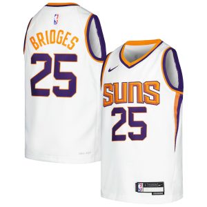 Nike Mikal Bridges Phoenix Elegant Suns Youth White Swingman Jersey Association Edition