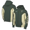 Nike Milwaukee Bucks Hunter Green 2023/24 Authentic Showtime Full Zip Premium Hoodie