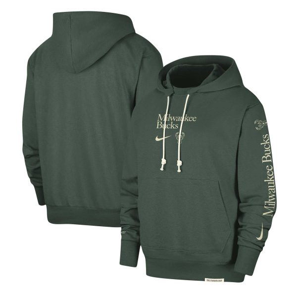 Nike Milwaukee Bucks Hunter Green Authentic Performance Premium Pullover Hoodie