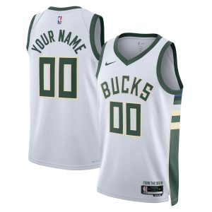 Nike Milwaukee Bucks Unisex Unique White Swingman Custom Jersey Association Edition