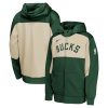 Nike Milwaukee Bucks Youth Hunter Green/Cream Authentic On Court Showtime Performance Full Zip Eye - catching Hoodie