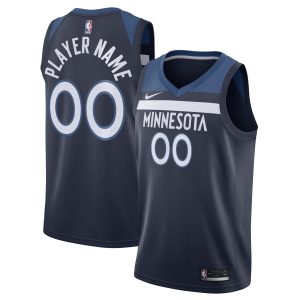 Nike Trendy Minnesota Timberwolves Navy Swingman Custom Jersey Icon Edition
