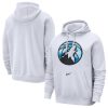 Nike Premium Minnesota Timberwolves White 2024/25 City Edition Essential Club Pullover Hoodie
