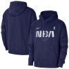 Nike NBA Elegant Blue All World Hoops Club Washed Pullover Hoodie