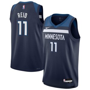 Nike Naz Gorgeous Reid Minnesota Timberwolves Youth Navy Swingman Jersey Icon Edition