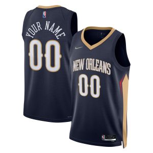 Nike New Orleans Pelicans Navy 2021/22 Diamond Swingman Custom Jersey Icon Unique Edition