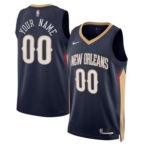 Nike New Orleans Pelicans Unisex Fabulous Navy 2022/23 Swingman Custom Jersey Icon Edition