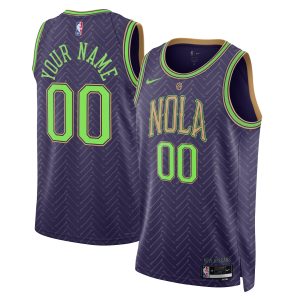 Nike New Orleans Pelicans Unisex Gorgeous Purple 2024/25 Custom Swingman Jersey City Edition
