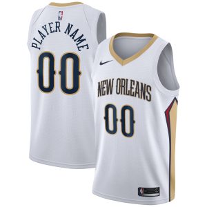 Nike New Orleans Trendy Pelicans White 2020/21 Swingman Custom Jersey Association Edition