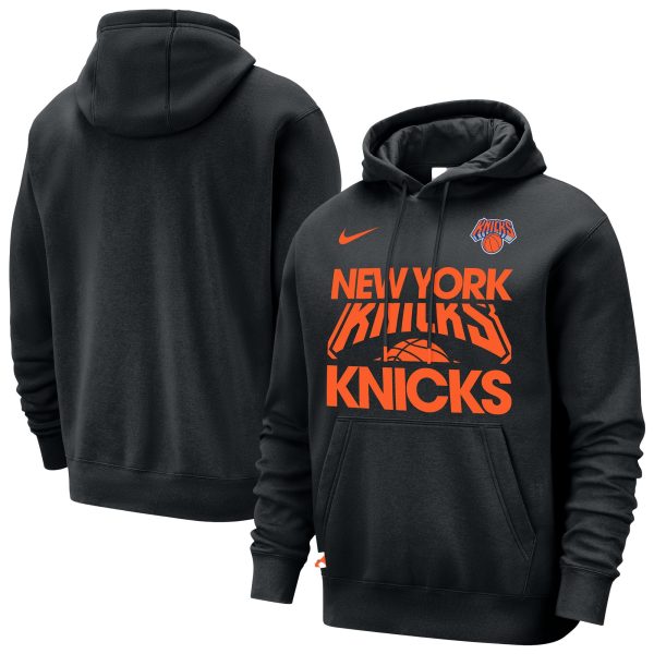 Nike New York Knicks Gorgeous Black Courtside Club Pullover Hoodie