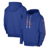 Nike New York Knicks Blue Authentic Performance Pullover Hoodie Trendy