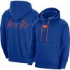 Nike New York Knicks Heather Blue Courtside Versus Flight Pullover Hoodie Stylish