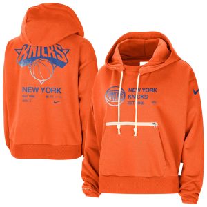 Nike New York Knicks Fabulous Women's Orange Courtside Standard Issue Performance Pullover Hoodie