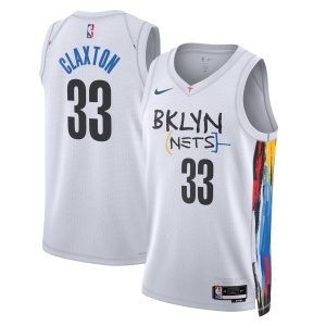 Nike Nicolas Claxton Brooklyn Nets White City Edition Swingman Stylish Jersey