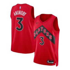 Nike OG Anunoby Toronto Raptors Unisex Red Swingman Chic Jersey Icon Edition
