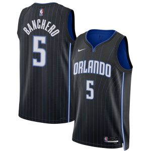 Nike Paolo Banchero Orlando Magic Unisex Black 2022 NBA Draft First Stylish Round Pick Swingman Jersey Icon Edition