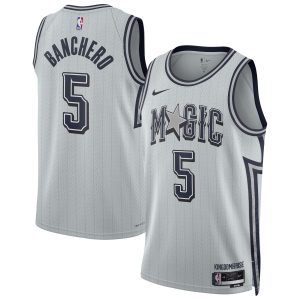 Nike Paolo Banchero Orlando Magic Unisex Silver 2024/25 Swingman Player Jersey City Chic Edition