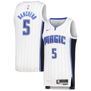 Nike Paolo Elegant Banchero Orlando Magic Unisex White Swingman Jersey Association Edition