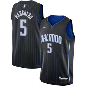 Nike Paolo Banchero Orlando Unique Magic Youth Black Swingman Jersey Icon Edition