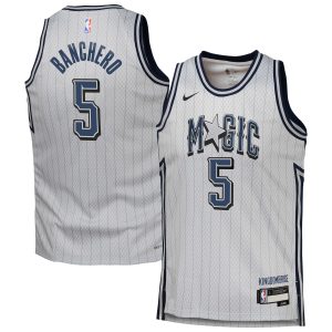 Nike Paolo Banchero Orlando Magic Youth Silver 2024/25 Swingman Player Jersey Eye - catching City Edition