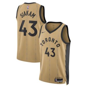 Nike Pascal Siakam Toronto Raptors Unisex Gold 2023/24 Swingman Jersey City Trendy Edition