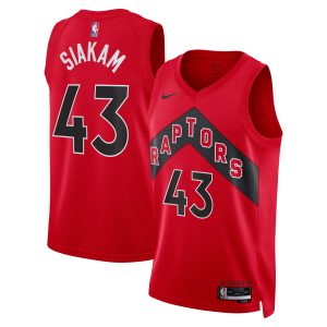 Nike Pascal Siakam Toronto Raptors Unisex Red Stylish Swingman Jersey Icon Edition
