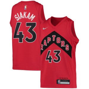 Nike Pascal Siakam Toronto Raptors Youth Red 2021/22 Diamond Swingman Eye - catching Jersey Icon Edition