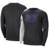 Nike Eye - catching Philadelphia 76ers Black/Heather Gray Courtside Versus Force & Flight Pullover Sweatshirt