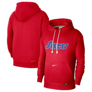 Nike Philadelphia 76ers Red 2024/25 City Edition Premium Courtside Standard Issue Pullover Hoodie