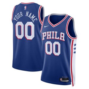 Nike Philadelphia 76ers Unisex Royal Gorgeous 2022/23 Swingman Custom Jersey Icon Edition