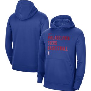 Nike Philadelphia 76ers Unisex Royal 2023/24 Performance Spotlight Gorgeous On Court Practice Pullover Hoodie