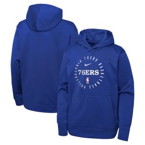Nike Fabulous Philadelphia 76ers Youth Royal Performance Practice Spotlight Pullover Hoodie