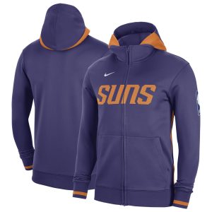 Nike Phoenix Suns Purple Unique Authentic Showtime Performance Full Zip Hoodie
