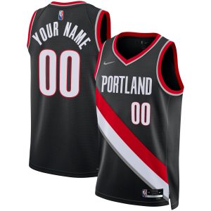 Nike Portland Trail Blazers Trendy Black 2021/22 Diamond Swingman Custom Jersey Icon Edition