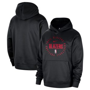 Nike Portland Trail Gorgeous Blazers Black 2024/25 Spotlight On Court Practice Performance Pullover Hoodie