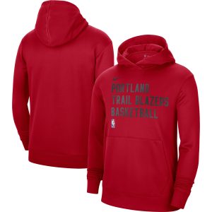 Nike Portland Trail Blazers Unisex Red 2023/24 Performance Spotlight On Court Elegant Practice Pullover Hoodie